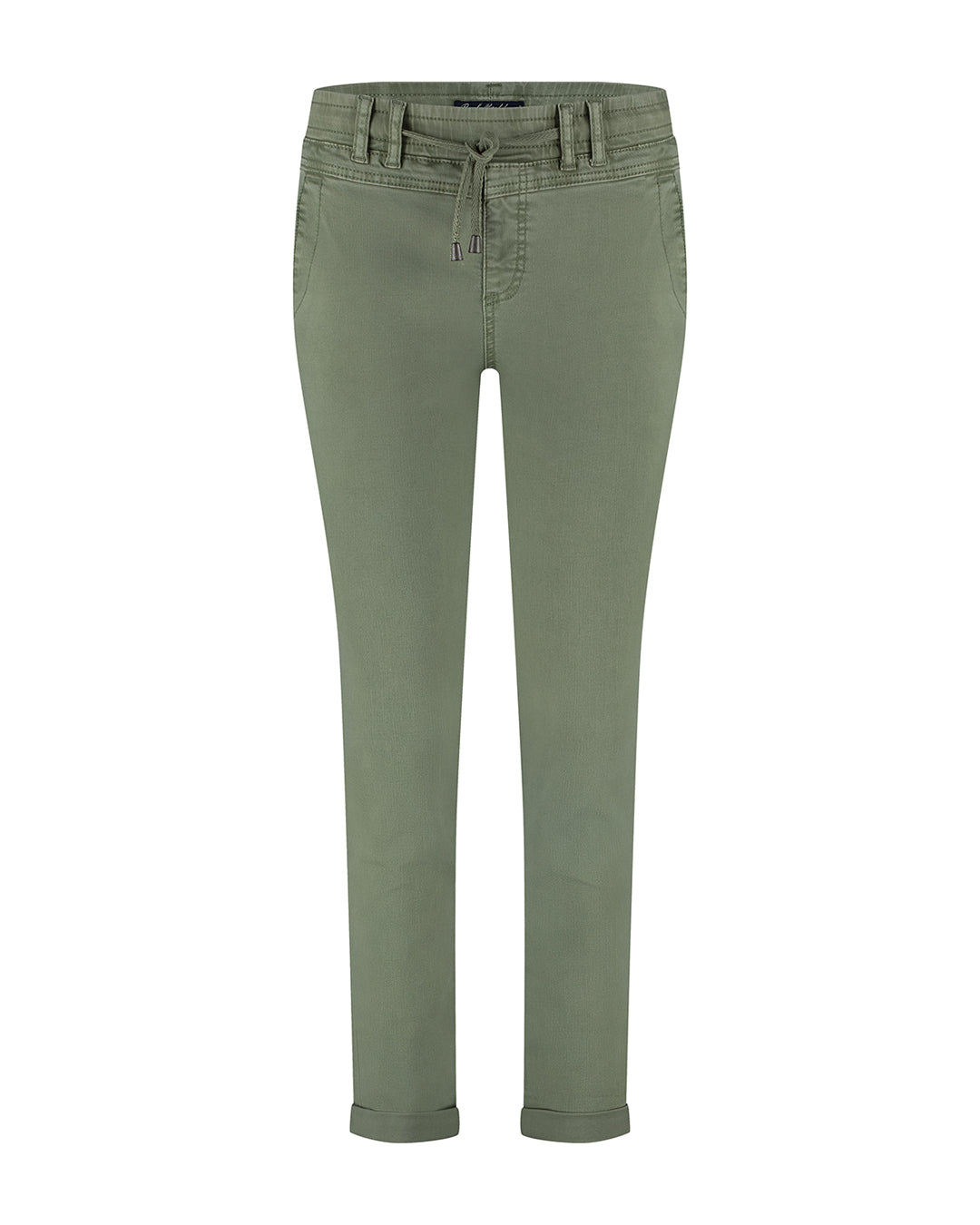 Red Button Tessy Cropped Jeans, Tea Green