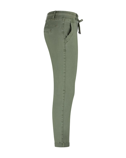Red Button Tessy Cropped Jeans, Tea Green