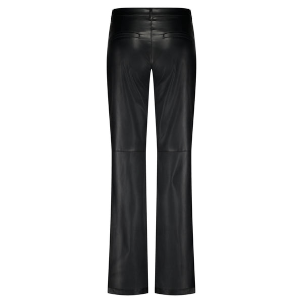 Red Button Colette Faux Leather Trousers, Black