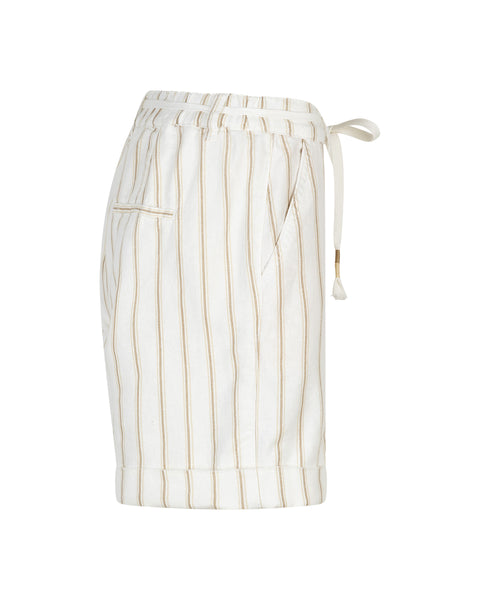 Red Button Camille Linen Shorts, Dark Sand