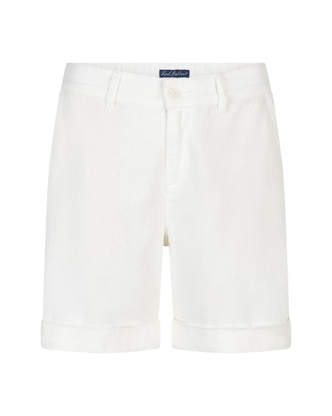 Red Button Camille Linen Shorts, Off White