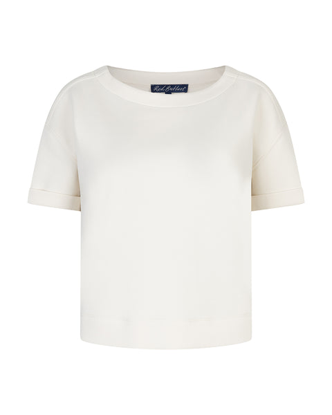 Red Button Skyler Scuba Top, Ecru