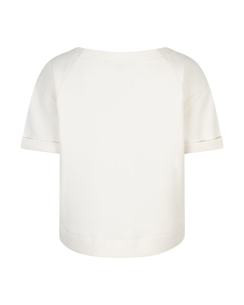 Red Button Skyler Scuba Top, Ecru