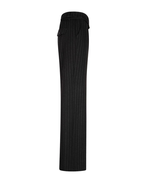 Red Button Cleo Punta Pinstripe Trouser, Black