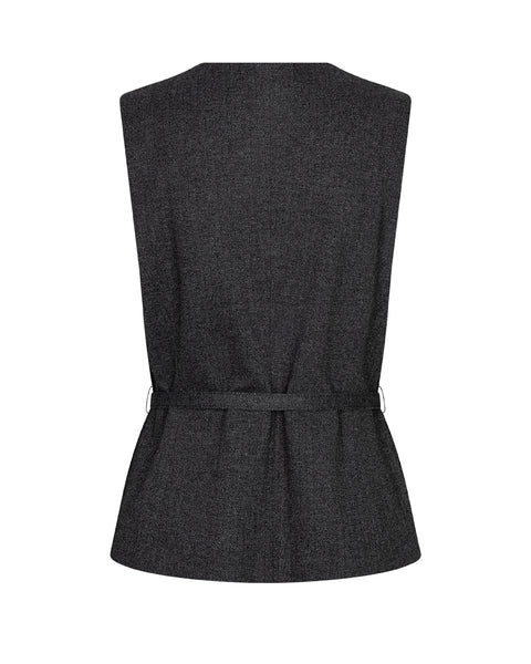 Red Button Sarah Waistcoat, Black Herrringbone