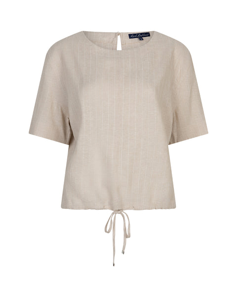 Red Button Skyler Linen Blend Top, Pebble Pinstripe