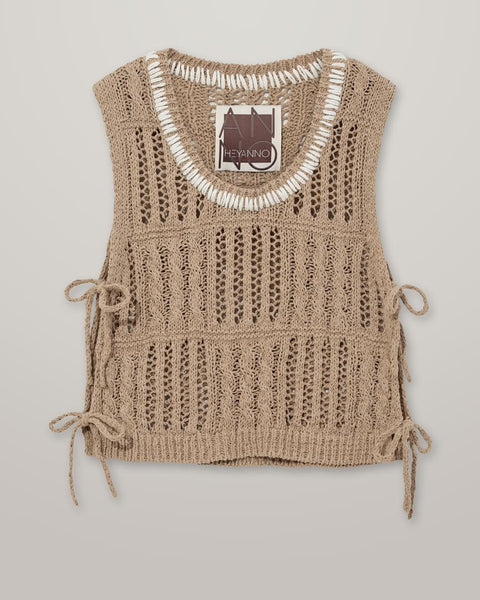 Heyanno Play Patch Vest, Travertine