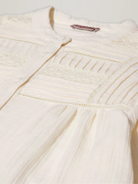 Heyanno Story Lace Blouse, Ecru