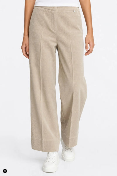 Stehmann Fabienne Cropped Cord Trousers, Beige