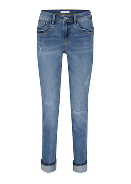 Red Button Laila Rip and Repair Jeans, Blue Denim