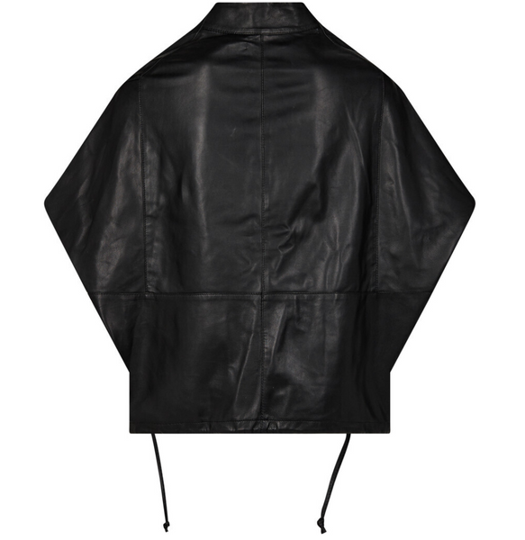 Pieszak Leather Lanni Oversized Jacket, Black