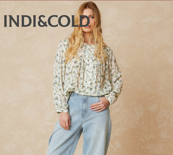 Indi and Cold printed Blouse, Ecru