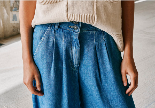 Indi and Cold Washed Denim Culotte