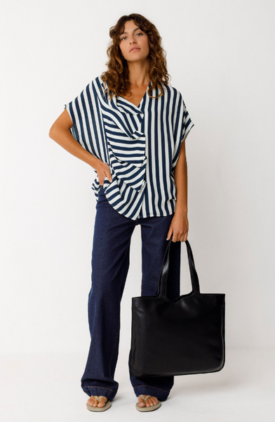SKFK kaua Blouse, Navy Stripe