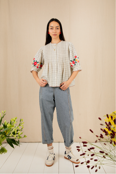 Bonte Lionne Cotton Blouse, Ecru