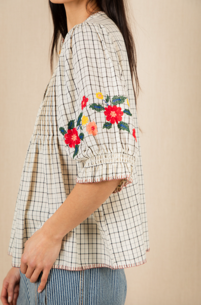 Bonte Lionne Cotton Blouse, Ecru