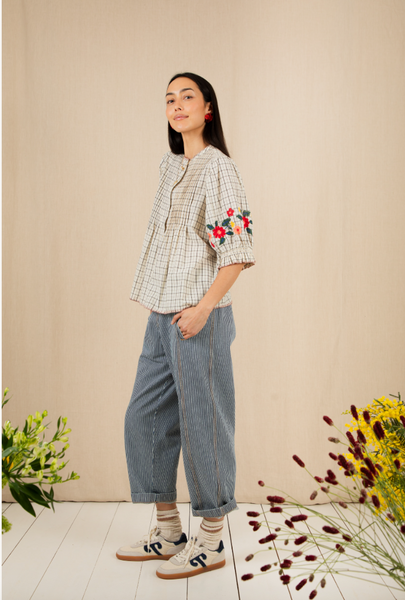 Bonte Lionne Cotton Blouse, Ecru