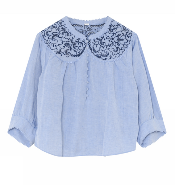 Gustav Annsofie Blouse, Vista Blue