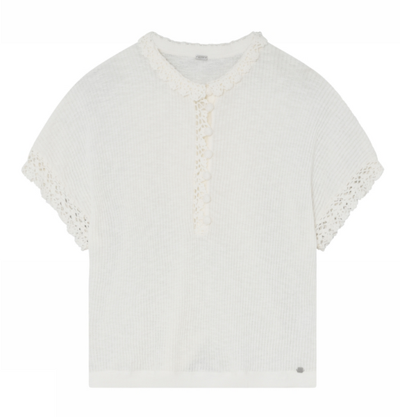 Gustav Coya Cotton/Linen  Knit, Off White