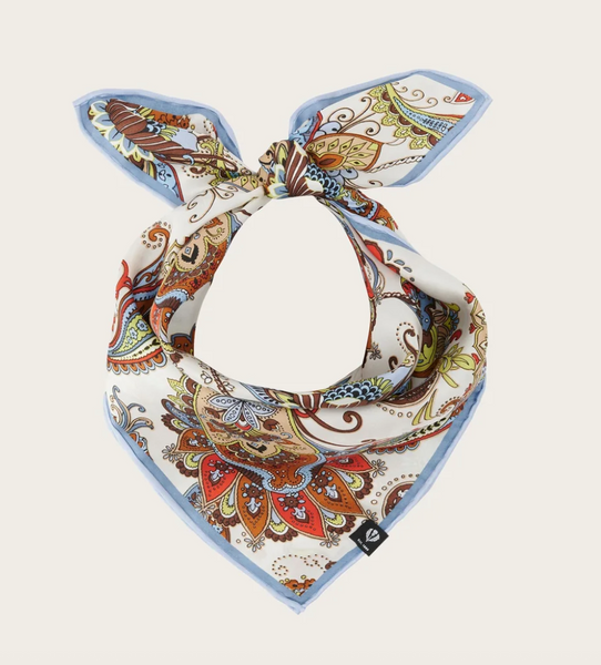 Fraas Silk Bandana, Multicolour Blue