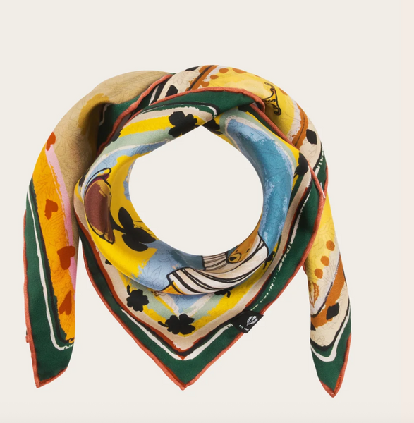 Fraas Pure Silk Neckerchief with a Playing Card Design
