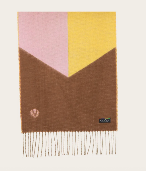 Fraas Cashmink Scarf With Geometric Colour Block Design