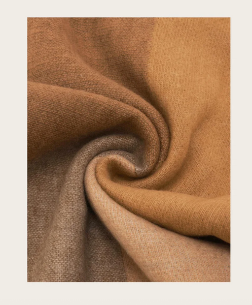 Fraas Cashmink Scarf With Geometric Colour Block Design