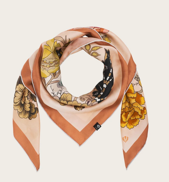 Fraas Silk Scarf With Nostalgic Floral Print