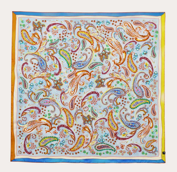 Fraas silk Scarf With a Colourful Paisley Design