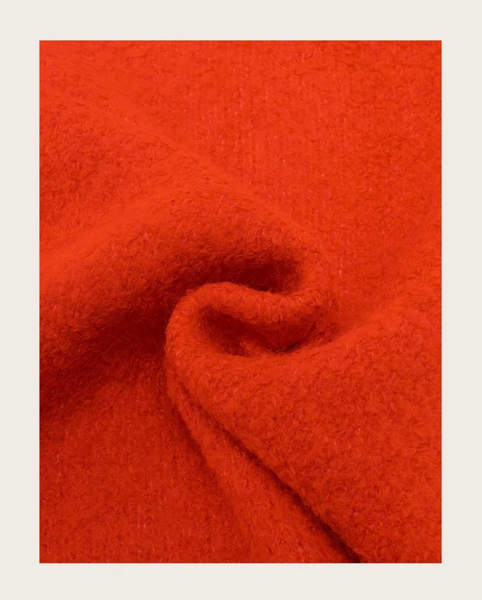 Fraas Sustainability Edition - Solid-color, cozy knit scarf, Hot Chilli