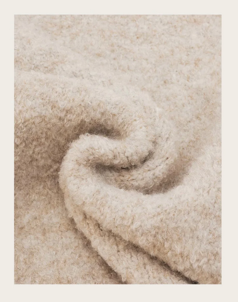 Fraas Sustainability Edition - Solid-color, cozy knit scarf, Marshmallow