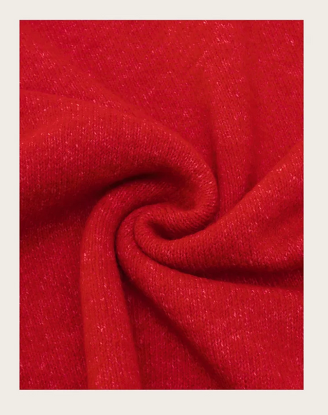 Fraas Sustainability Edition - Lightly mottled triangular scarf, True Red