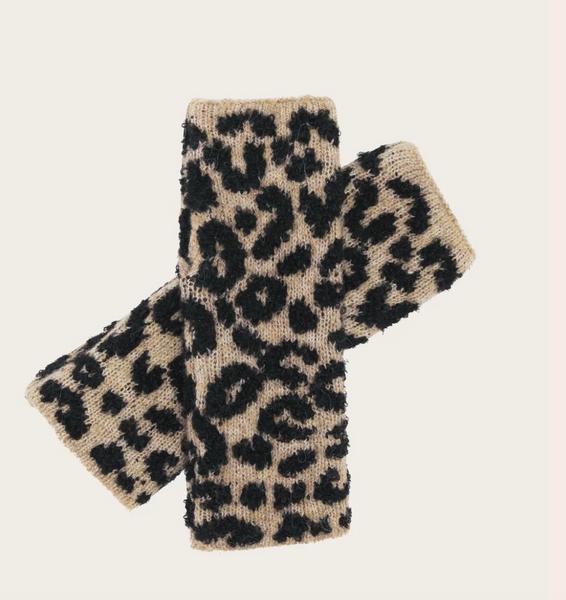 Fraas Sustainability Edition - Wrist Warmers in Leopard