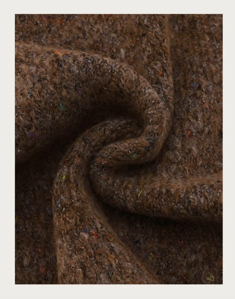 Fraas Sustainability Edition - Colorful mottled triangular scarf, Brownie