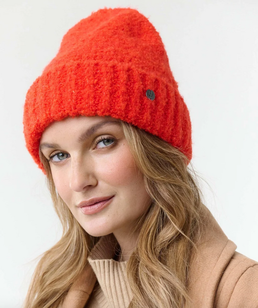 Fraas Sustainability Edition - Solid-Color, Cozy Knit Beanie, Hot Chilli
