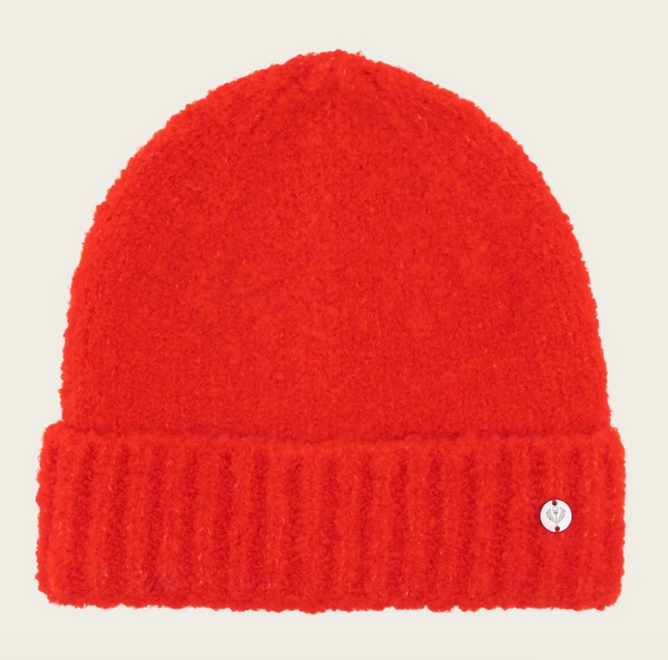 Fraas Sustainability Edition - Solid-Color, Cozy Knit Beanie, Hot Chilli