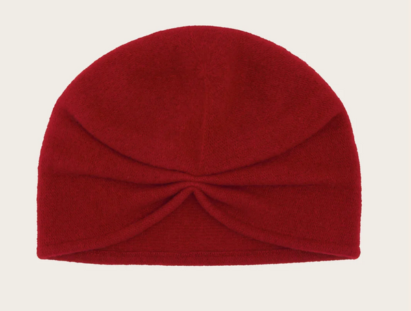 Loevenich wool beanie with folded back, Red