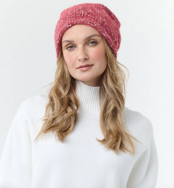 Loevenich Casual, mottled knit beanie, Tomato