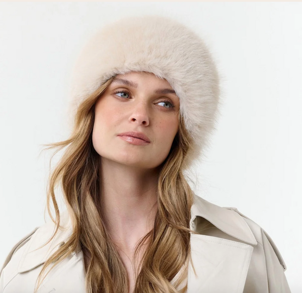 Loevenich Fake Fur Hat, Pillbox Style