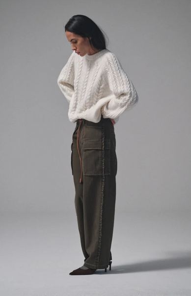 Heyanno Hero Frill Jeans, Kombu Green