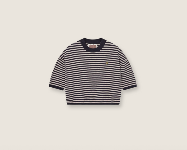 Heyanno Poetic Stripe Knit, Baritone Blue