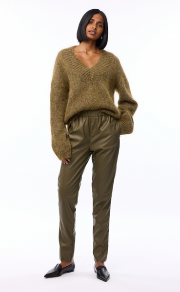 Knit-ted Charita Mohair Knit, Brown/Olive