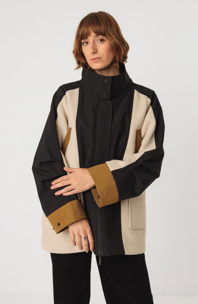 SKFK Kase Coat, Cream and Black