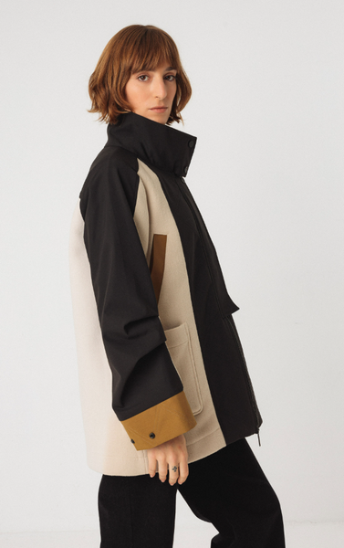 SKFK Kase Coat, Cream and Black