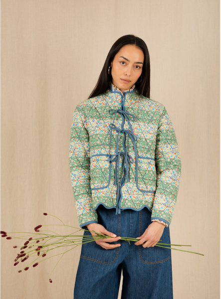 Bonte Mikka Reversible Jacket, Spring Green and Blue