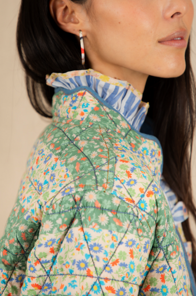 Bonte Mikka Reversible Jacket, Spring Green and Blue