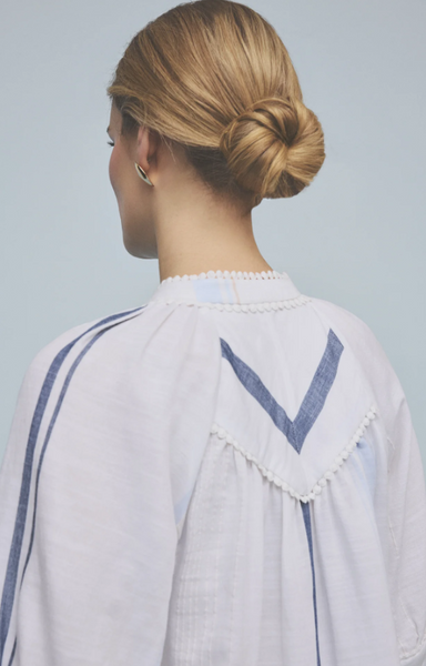 Gustav Annsofie Blouse, Powder Blue Stripe