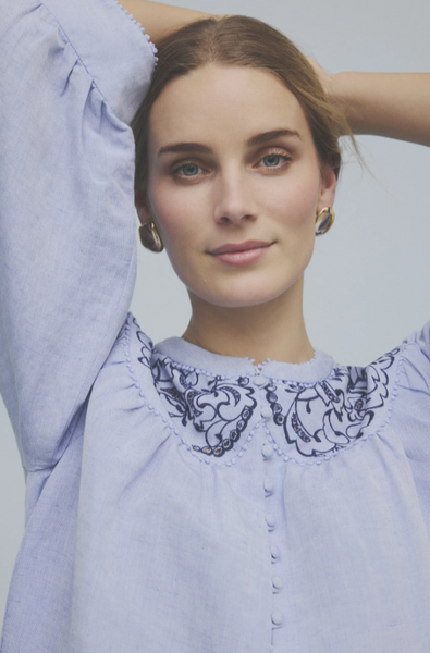 Gustav Annsofie Blouse, Vista Blue