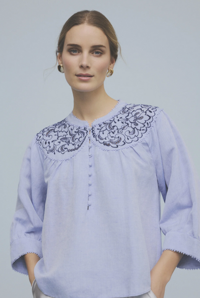 Gustav Annsofie Blouse, Vista Blue