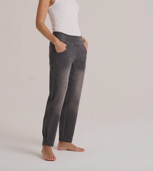 Stehmann Rachell Cropped Denim Jean, Slate Grey